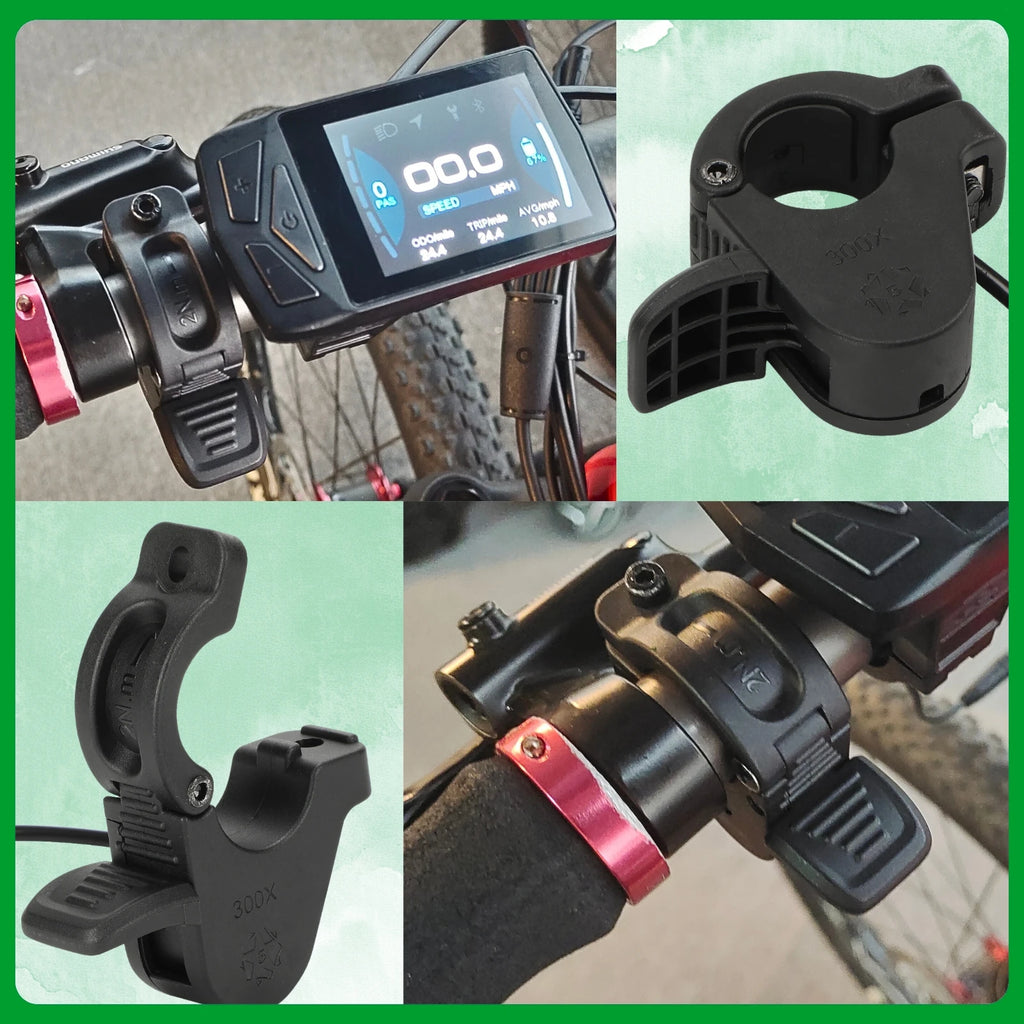 WUXING 300X Electric Bike Fast Release Thumb Throttle, Speed Accelerator for E-Bikes, E-Scooters, and Bafang Conversion Kit
