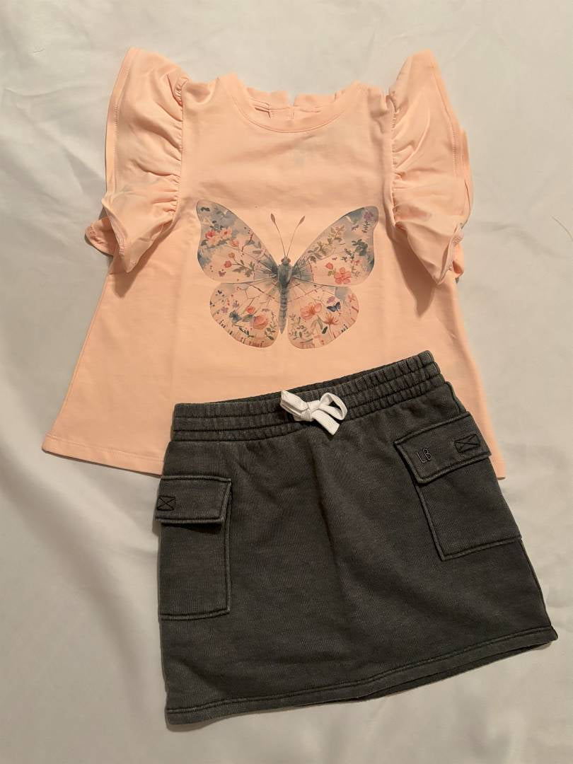 Charcoal Cargo Skort