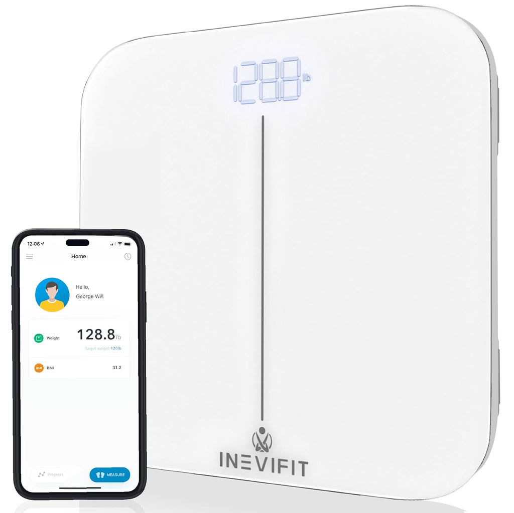 Smart Premium Bathroom Scale, Highly Accurate Bluetooth Digital Bathroom Body Weight Scale, Precisely Measures Weight & BMI for Unlimited Users