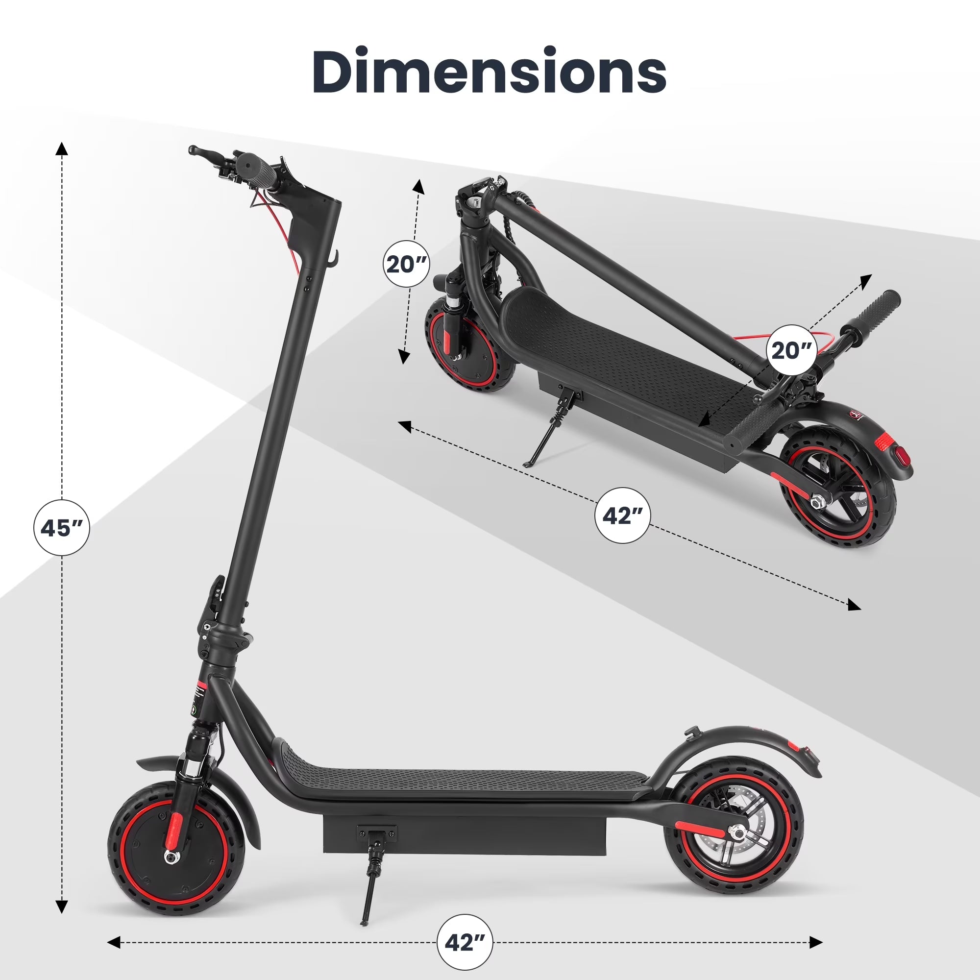 Electric Scooter,350W Motor up to 16MPH 21-24Miles Range 8.5" Solid Tires Portable Commuting Foldable Scooter for Adults with Dual Braking, Escooter for Adults Commuting