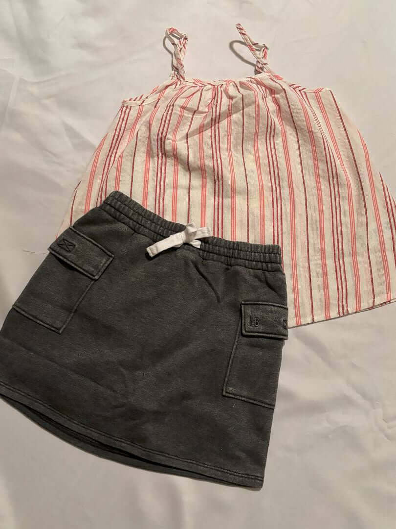 Charcoal Cargo Skort