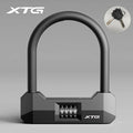 XTG 17Mm Heavy Duty U Lock Resettable Code Password Retrieval Alloy Steel anti Theft for E Bikes Motorcycles Bicycles