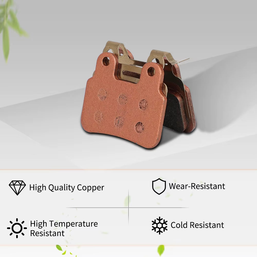 Motorcycle All-Copper-Based Metal Sintered Front Rear Brake Pads for Ridstar Q20 Electric Bike E-Bikes Motorcycles Accessories