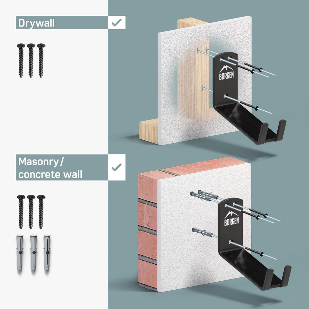 Bike Wall Mount Hook for E-Bikes & MTB - Garage Storage Solution
