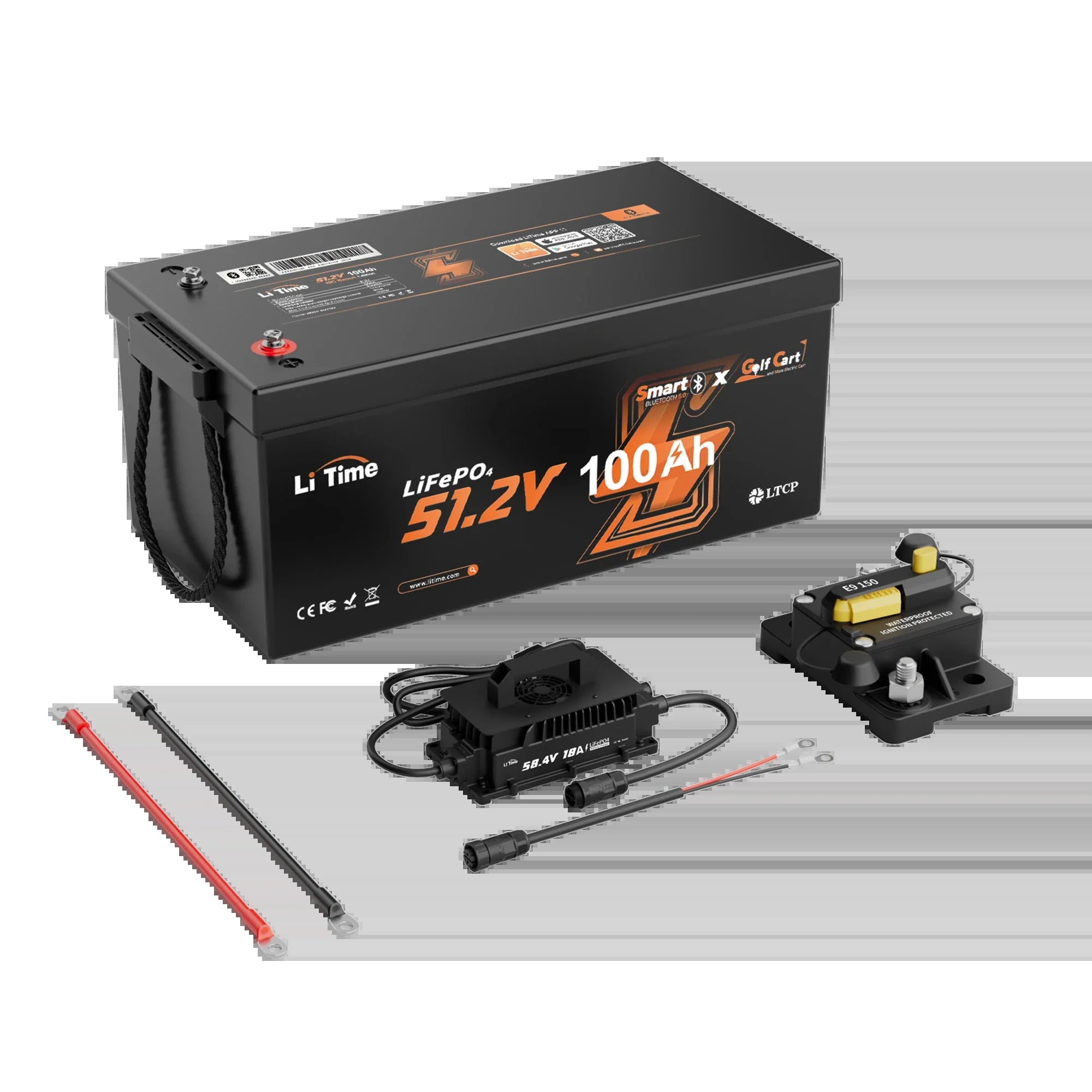 48V 100Ah Bluetooth Lithium Battery | for Golf Carts and Lawn Mowers
