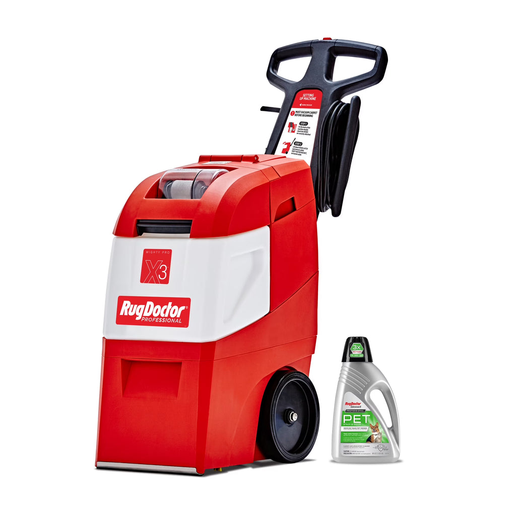 X3 Commercial Carpet Cleaner - Pro Pet Pack, Includes 48 Oz. Pet Cleaner