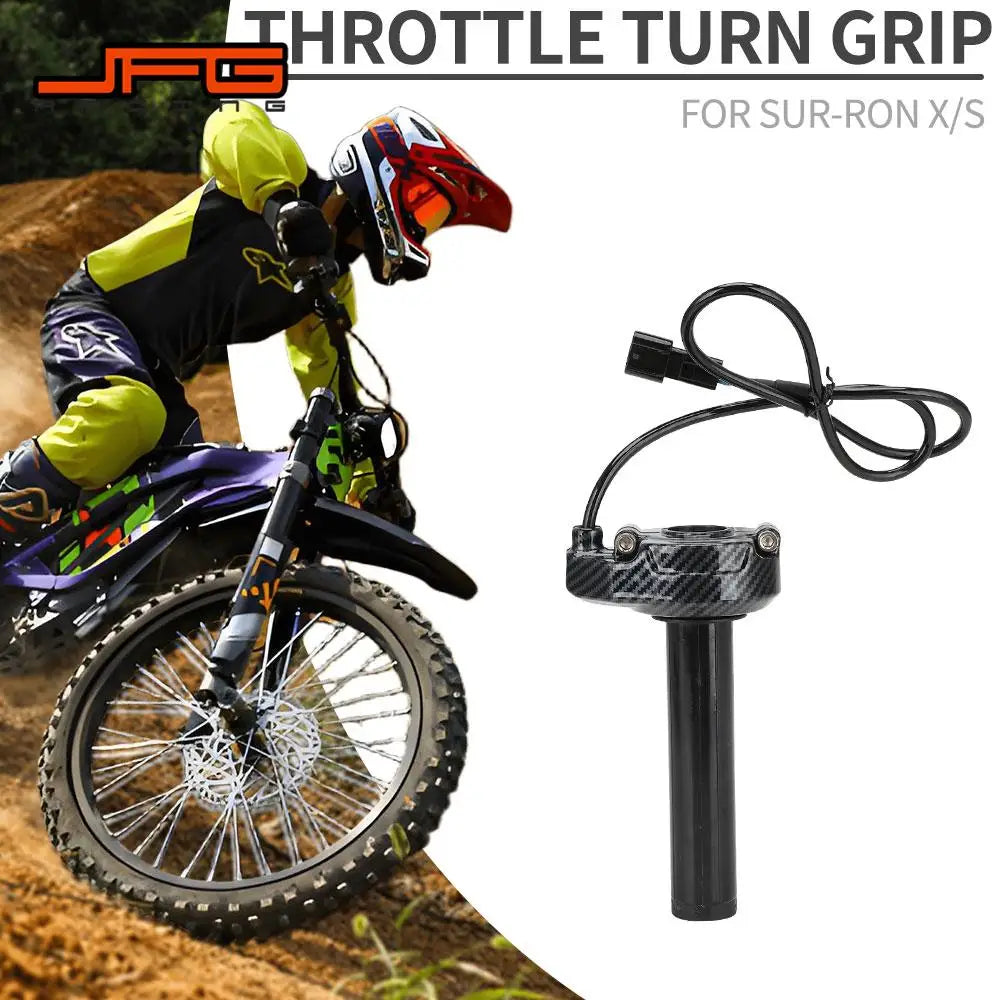 Carbon Fiber Pattern Throttle Turn Grip for Surron Lightbee S X Electric Dirt Bike E-Bikes Durable Motorcycles Parts