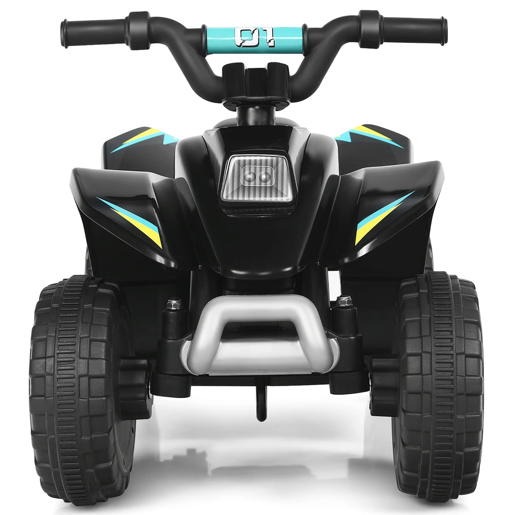 6V Kids Electric Quad ATV 4 Wheels Ride on Toy Toddlers Forward & Reverse Black