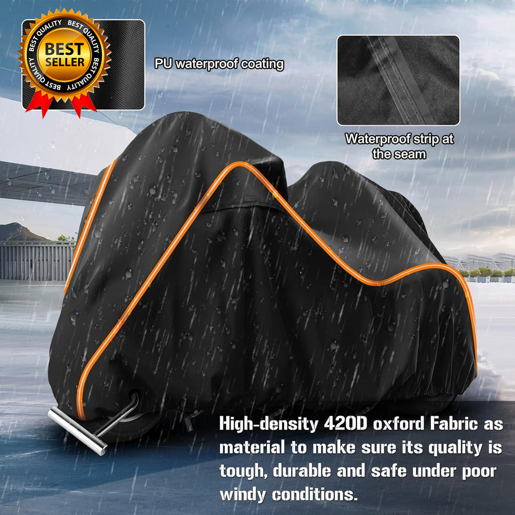 420D Motorcycle Cover for Trike Models Freewheeler Tri Glide Ultra and CVO Versi