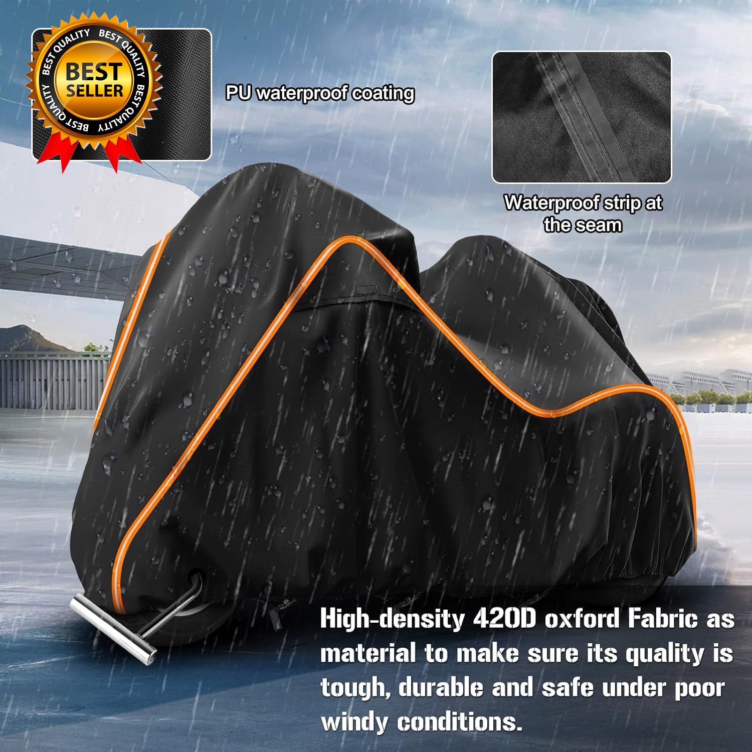 420D Motorcycle Cover for Trike Models Freewheeler Tri Glide Ultra and CVO Versi