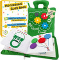 Plane Toys for Toddlers 1-3, Long Flight Must Haves, Quiet Busy Book for 1 Year Old, Travel Toys for Toddlers on Airplane, No Noise Activity Book, All Parts Attached, Gift for Girls & Boys