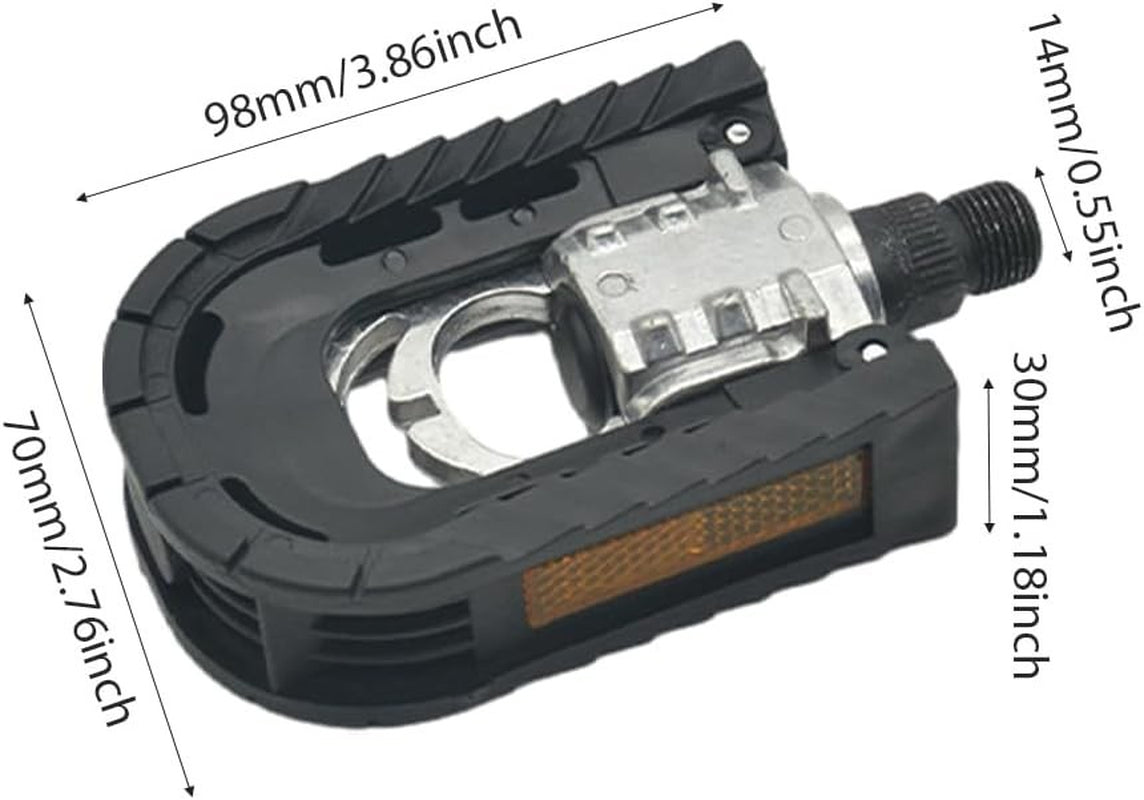 Folding Aluminum Bike Pedals with Reflective Strips for MTB & E-Bikes