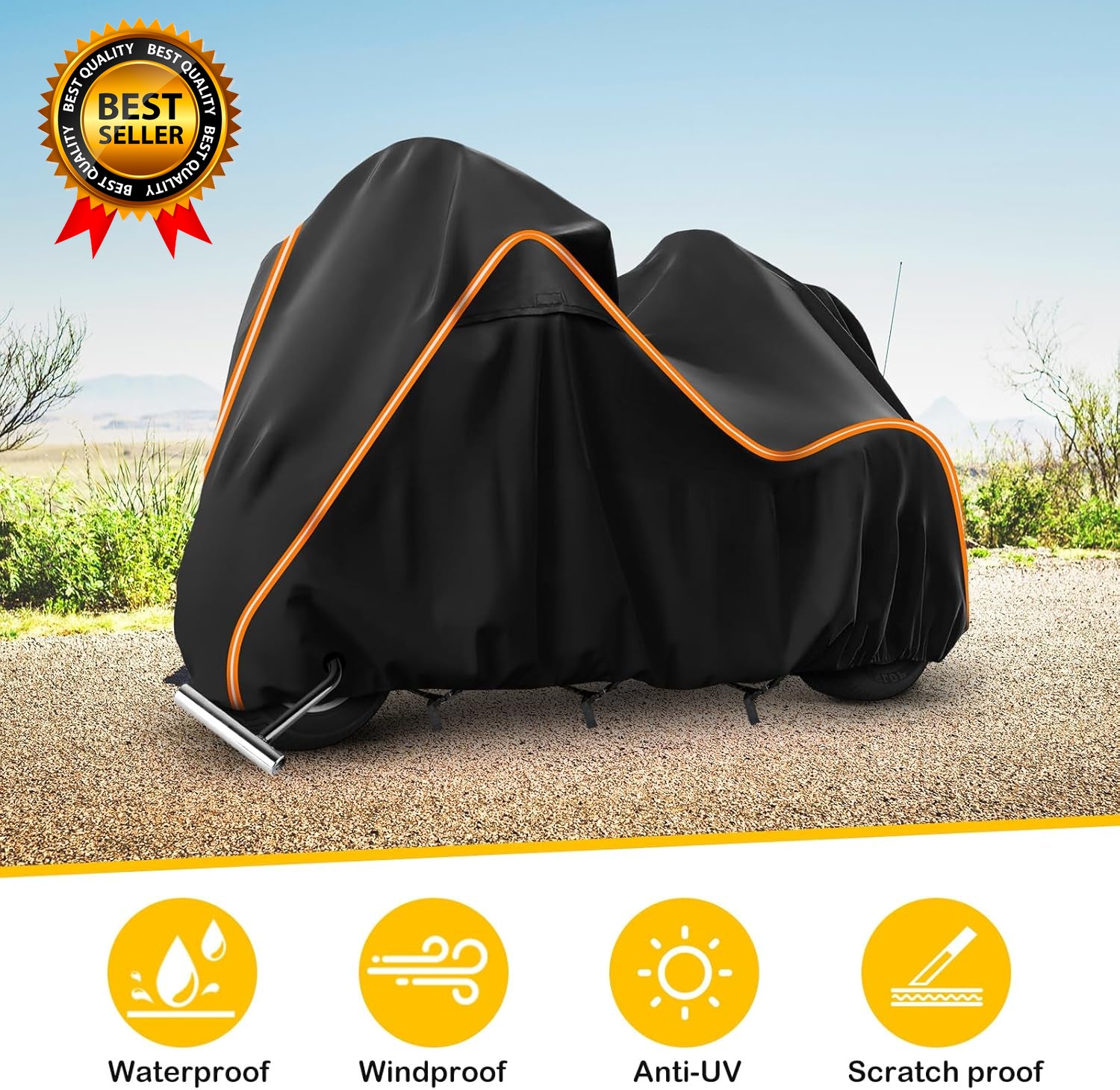 420D Motorcycle Cover for Trike Models Freewheeler Tri Glide Ultra and CVO Versi