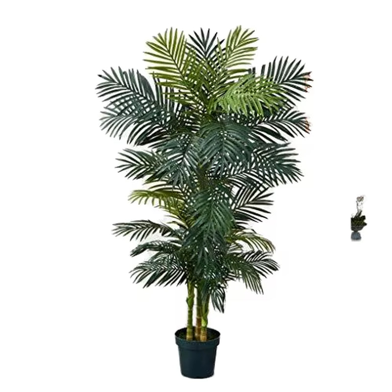Big Potted Faux Indoor Leaves Green Plant Home Decoration Bonsai Tree Hot Selling Artificial Palm Tree on Sale
