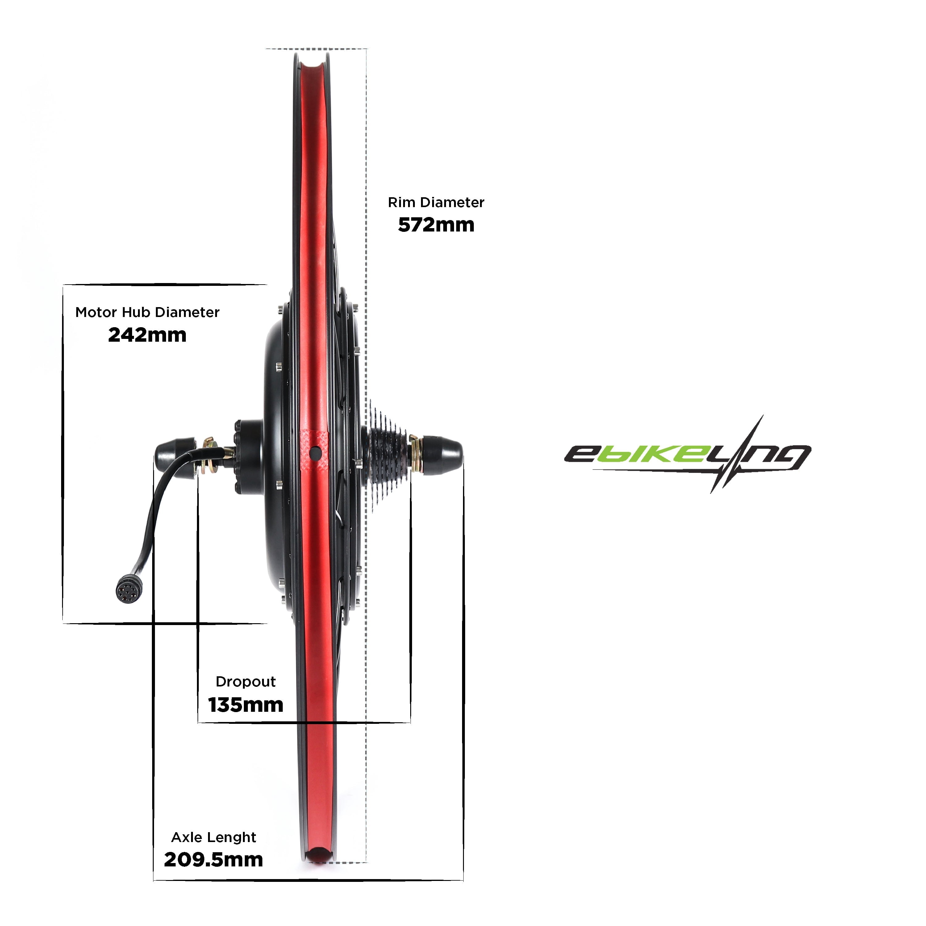 Ebike Conversion Kit 48V 1500W, 26" Rear Waterproof Electric Bike Conversion Kit, Add on Electric Bike Kit, Transform Your Bicycle with High-Performance E-Bike Technology