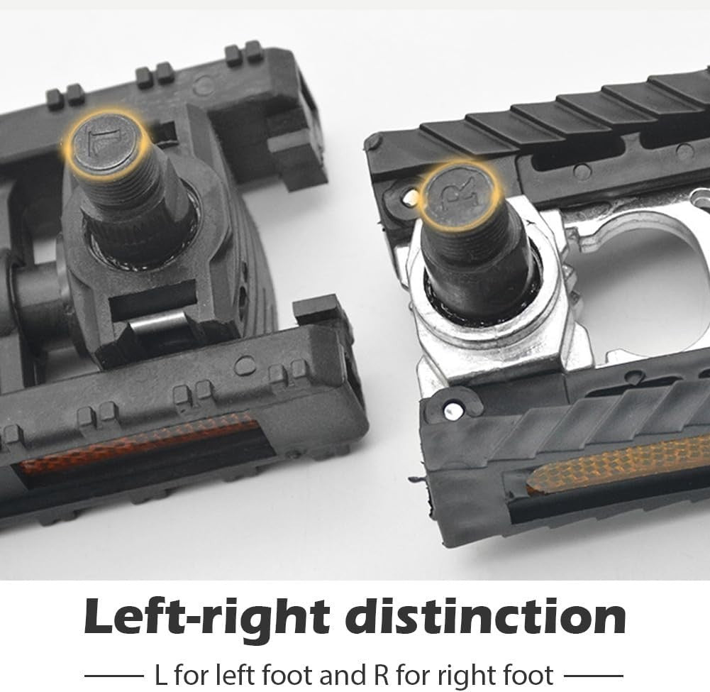 Folding Aluminum Bike Pedals with Reflective Strips for MTB & E-Bikes