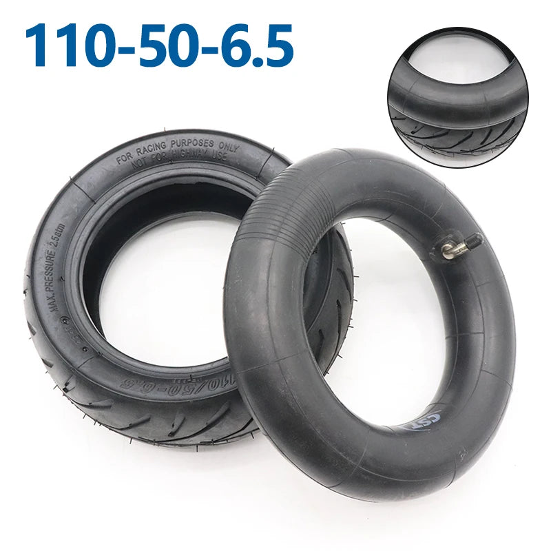 11 Inch 110/50-6.5 Rear Tyre Inner Tube Bent Valve for 49Cc Mini Dirt Bike E Scooter Motorcycle