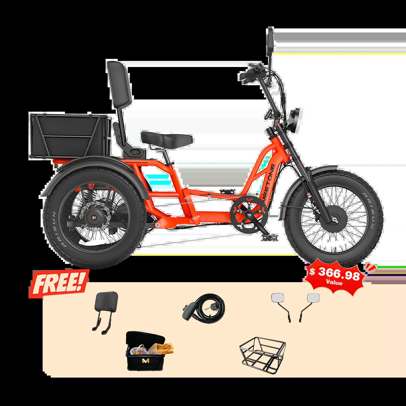 Meet One Tour 2.0 Dual Motor Electric Trike