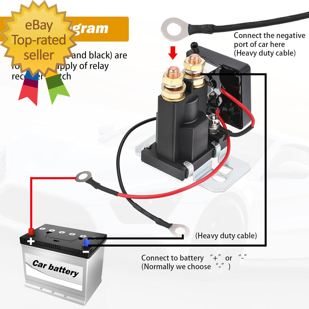 High Current Battery Disconnect Switch Remote Kill Switch for Car Truck 500A