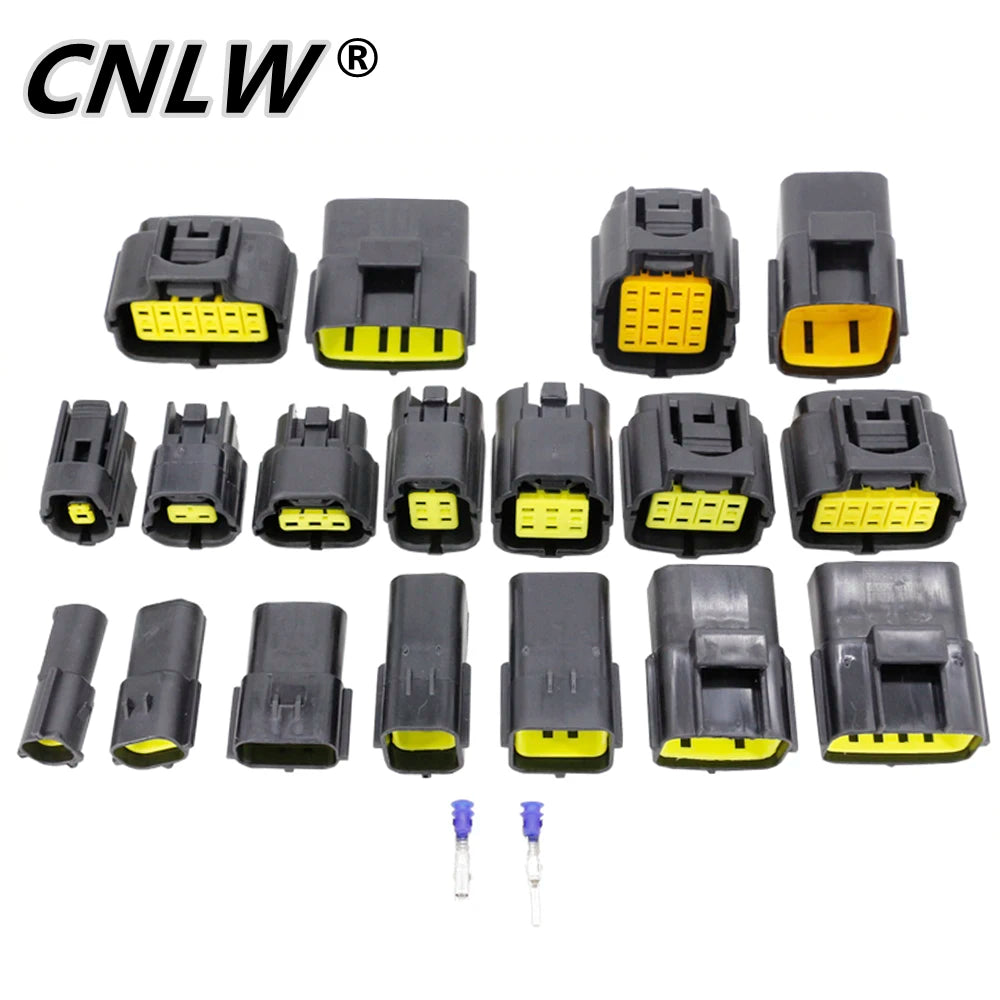 5 Sets AMP 1.8Mm 1/2/3/4/6/8/10/12/16Pin Series Connector Waterproof Electrical Wire Plug Oxygen Sensor Car Connector