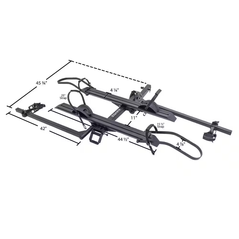 Ez-Fold Platform Rack for E-Bikes and Fat Tire Bikes-2 Bike-200 Lb. Capacity