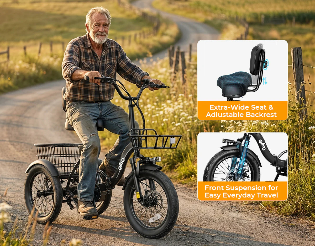 Triker 2.0 Electric Trike – Upgraded 3 Wheel Folding E-Bike