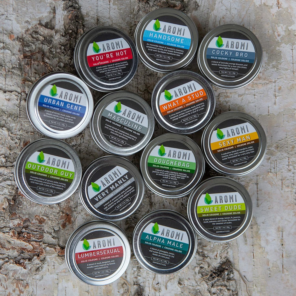 Solid Cologne for Men | Cashmere Woods, Musk Scent, Powdery Fragrance, Travel, Alcohol-Free, Concentrated, Wax-Based, Gift for Man (Lumbersexual)