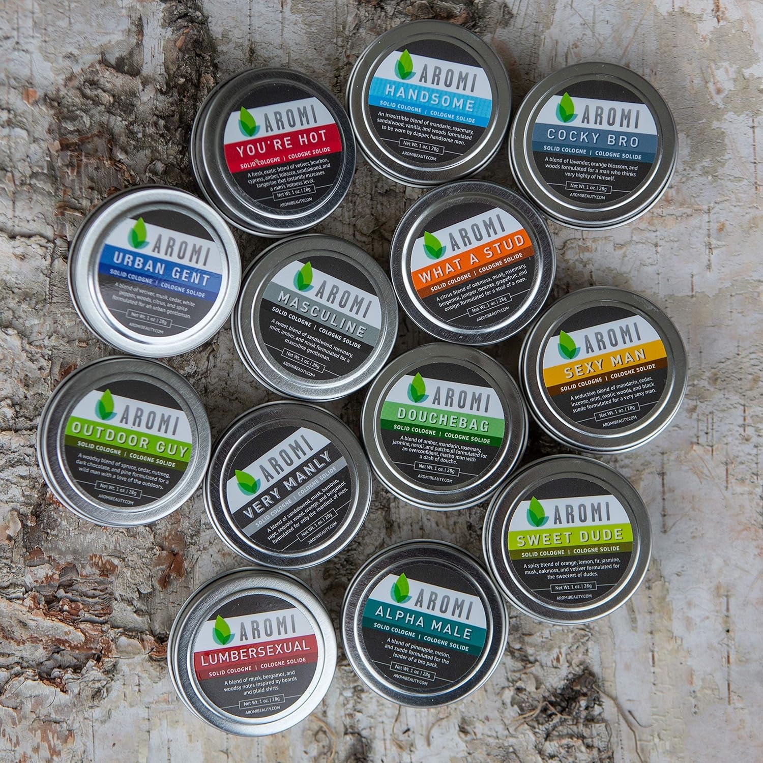 Solid Cologne for Men | Cashmere Woods, Musk Scent, Powdery Fragrance, Travel, Alcohol-Free, Concentrated, Wax-Based, Gift for Man (Lumbersexual)