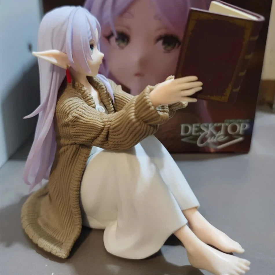 Frieren beyond Journey'S End Frieren Anime Figure Desktop Cute No Night-Suit Frieren Action Figure Figurine Model Doll Toy