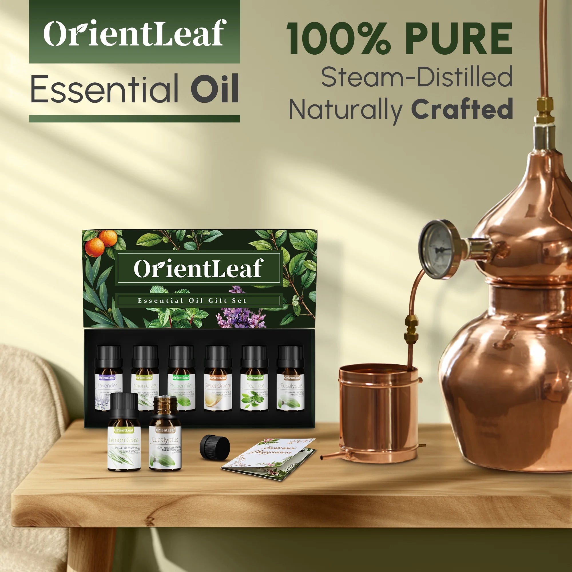 Essential Oils Sets, 100% Pure Essential Oil for Diffuser, Aromatherapy, Sleep, Massage & DIY, Gift Sets for Women with Greeting Card