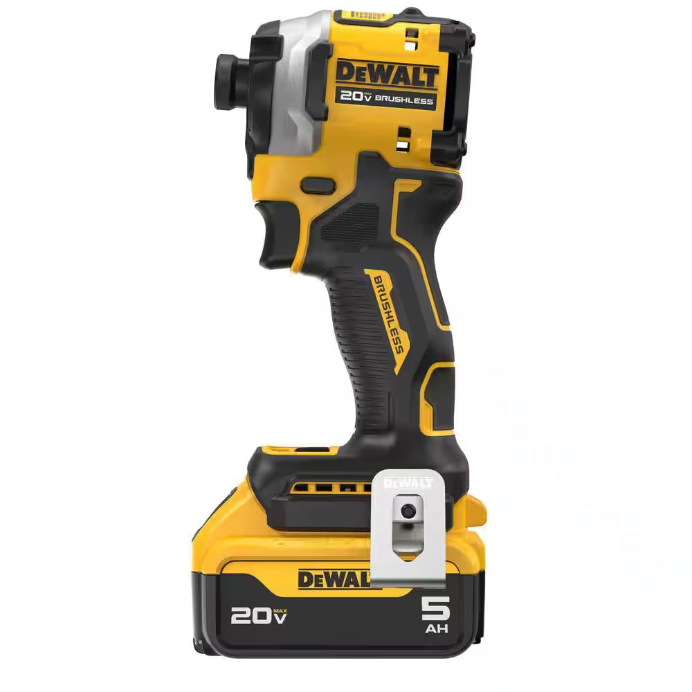 ATOMIC 20V MAX Lithium-Ion Cordless 1/4 In. Brushless Impact Driver Kit, 5 Ah Battery, Charger, and Bag
