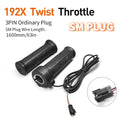 WUXING 192X Full Twist Throttle Electric Bicycle Right Handle Throttle Waterproof/Sm Connector for E Bikes or Electric Scooter