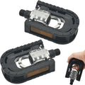 Folding Aluminum Bike Pedals with Reflective Strips for MTB & E-Bikes