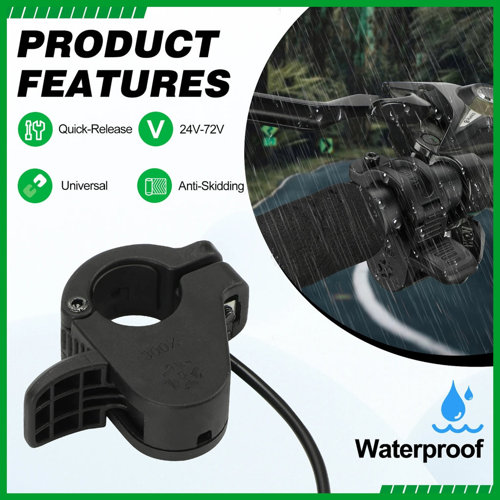 WUXING 300X Electric Bike Fast Release Thumb Throttle, Speed Accelerator for E-Bikes, E-Scooters, and Bafang Conversion Kit