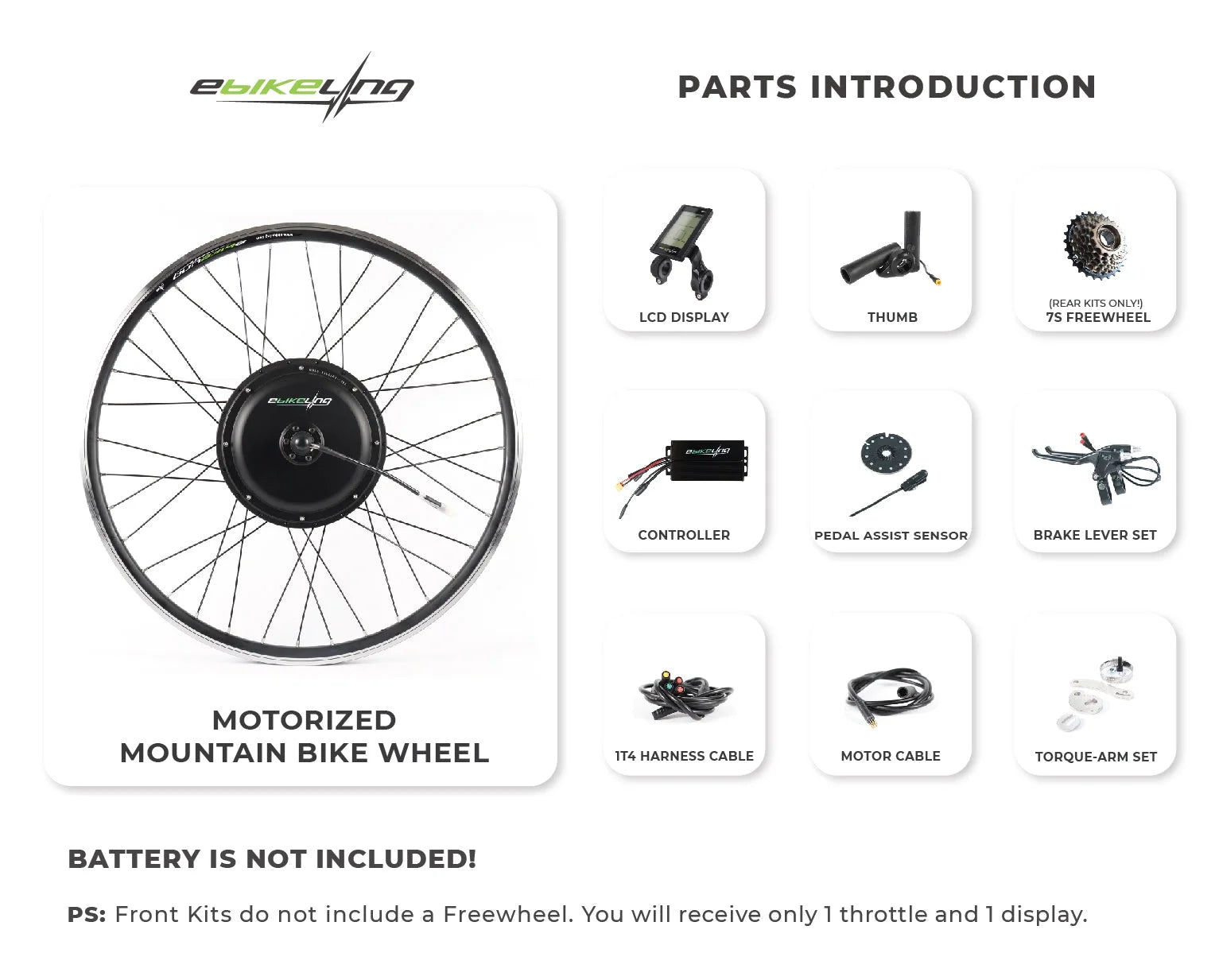 Ebike Conversion Kit 48V 1500W, 26" Rear Waterproof Electric Bike Conversion Kit, Add on Electric Bike Kit, Transform Your Bicycle with High-Performance E-Bike Technology