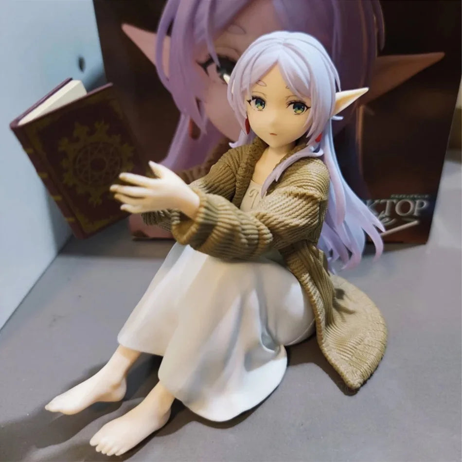 Frieren beyond Journey'S End Frieren Anime Figure Desktop Cute No Night-Suit Frieren Action Figure Figurine Model Doll Toy