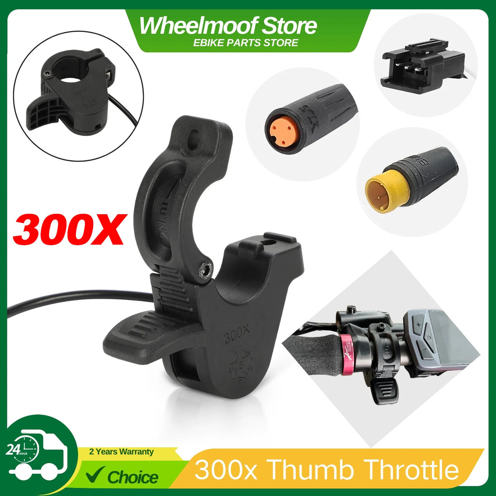 WUXING 300X Electric Bike Fast Release Thumb Throttle, Speed Accelerator for E-Bikes, E-Scooters, and Bafang Conversion Kit
