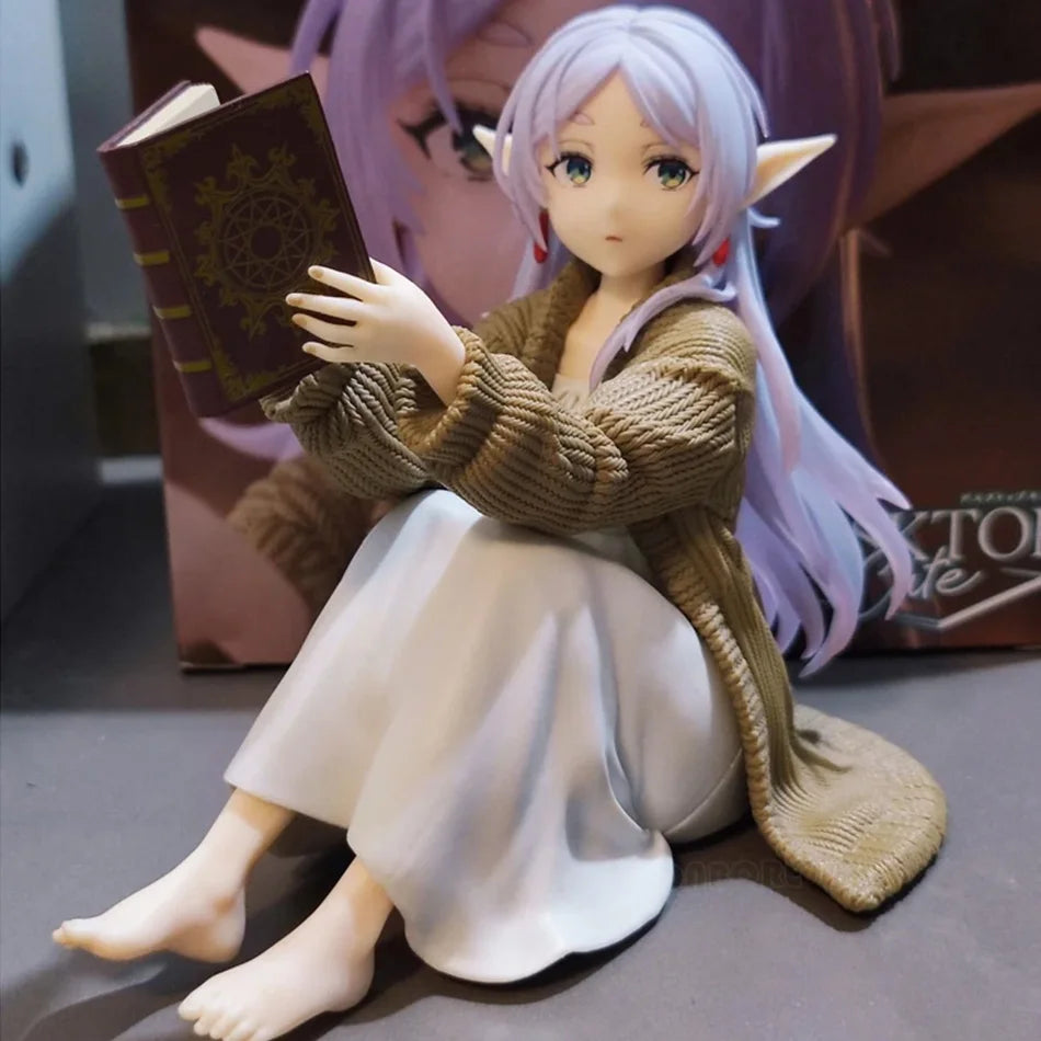 Frieren beyond Journey'S End Frieren Anime Figure Desktop Cute No Night-Suit Frieren Action Figure Figurine Model Doll Toy