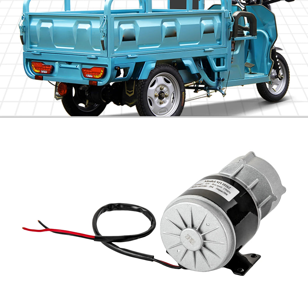 250W 12V Gear Reduction Electric Motor Brushed DC Motor Electric Bicycle Brushed Motor Reductor MY1016Z for Scooters & E-Bikes