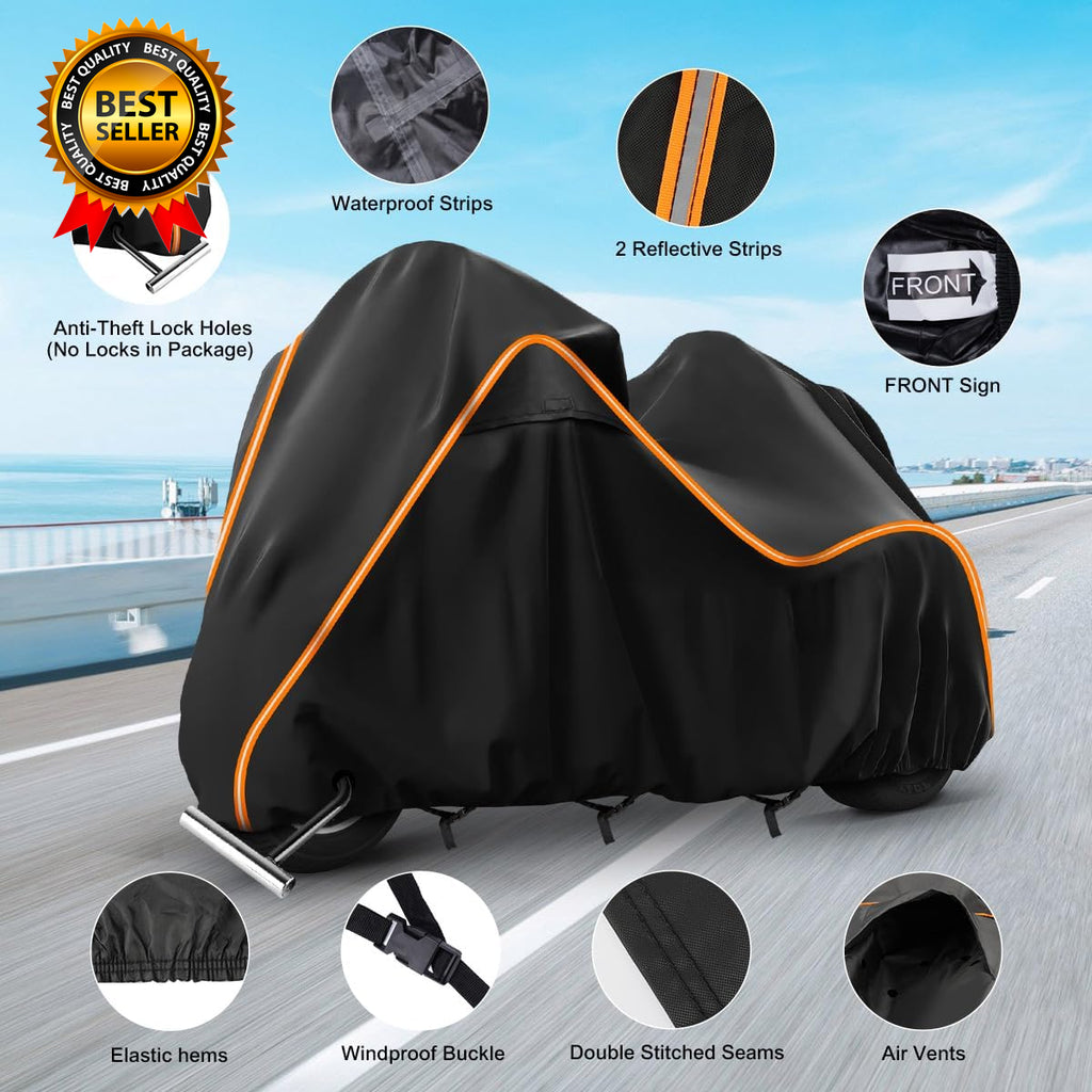 420D Motorcycle Cover for Trike Models Freewheeler Tri Glide Ultra and CVO Versi
