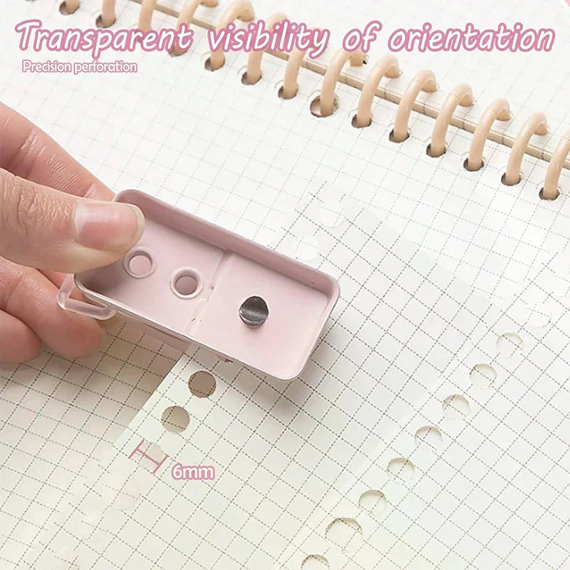 Kawaii Cute Paper Punch Portable round Hole Puncher Paper Cutter Office School Supplies Stationery Items