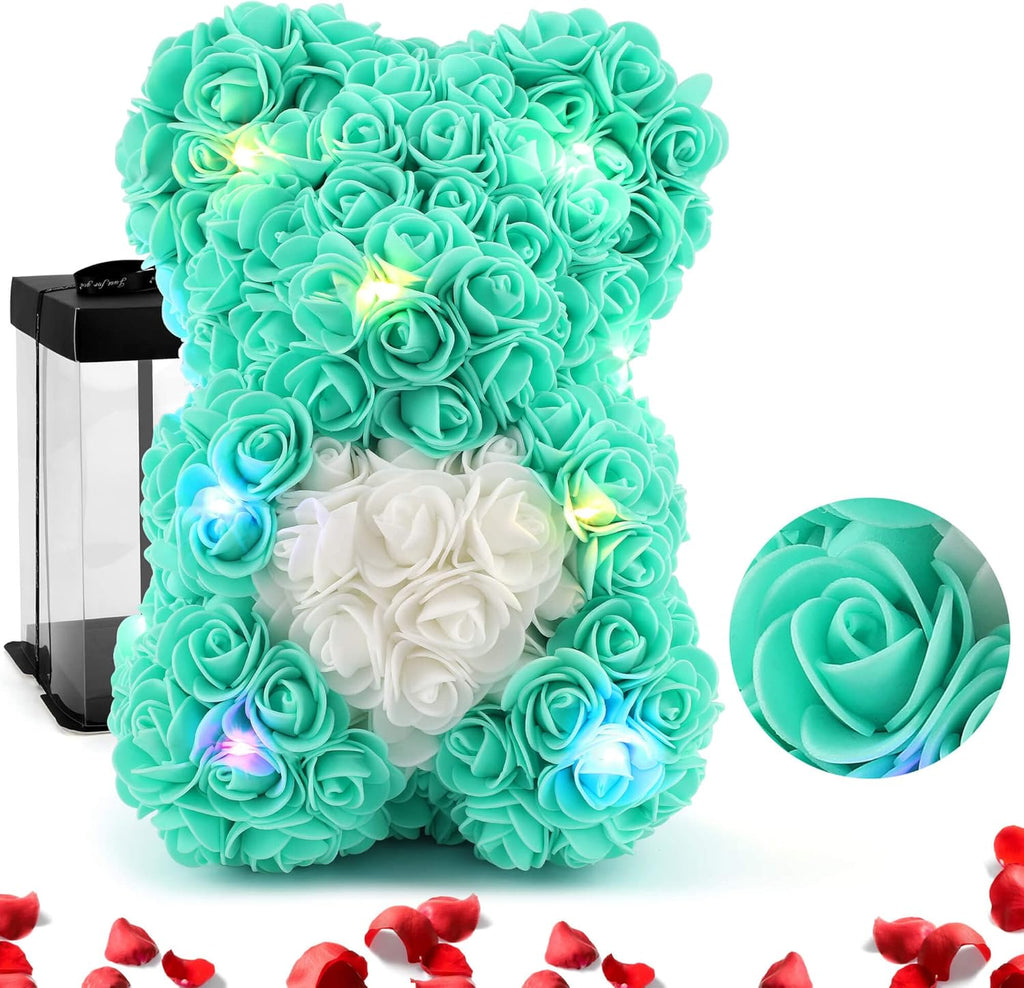 Valentines Day Gifts Rose Bear Gifts for Women, Rose Teddy Bear Gifts for Girlfriends, Romantic Gifts for Girls Mom Women Girlfriend, Anniversary Valentines Day Gifts for Her, Wife Gifts