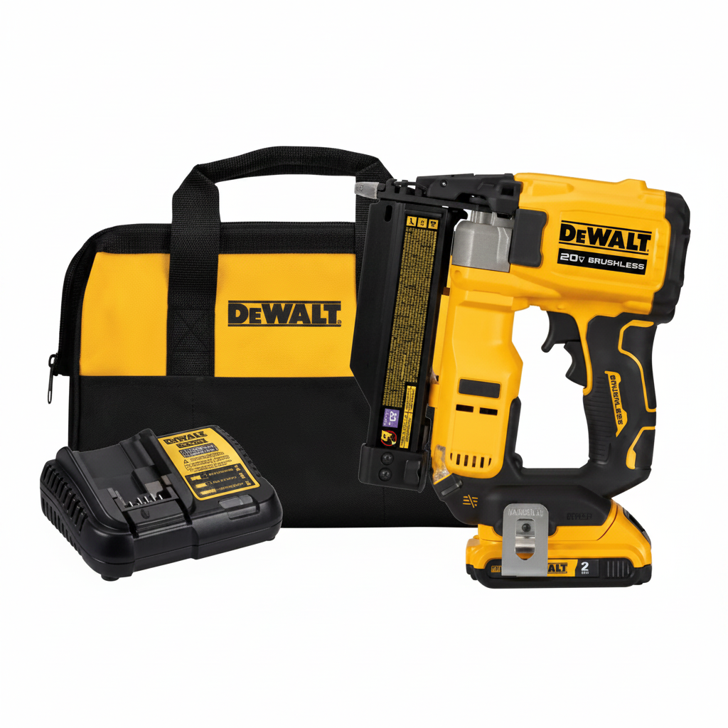 Cordless 23 Gauge Pin Nailer Kit on white background